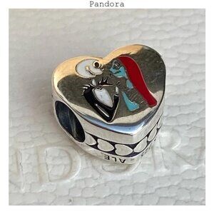 Heart-Shaped Silver Charm with Red and Blue Accents